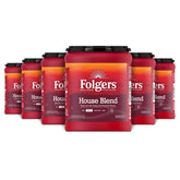 Folgers House Blend Medium Roast Ground Coffee, 9.6 Ounces (Pack of 6)
