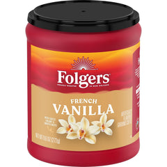 Folgers French Vanilla Flavored Ground Coffee, 9.6 Ounce (Pack of 2)